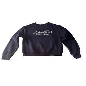 bp Girls Hyde Park Sweatshirt Pullover Crew‎ Neck Graphic Top Navy Size Medium